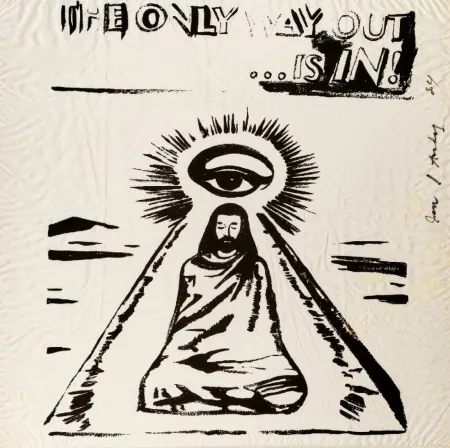 Serigrafía Warhol - The Only Way Out is In (FS IIIA.55) (Silk Scarf) 