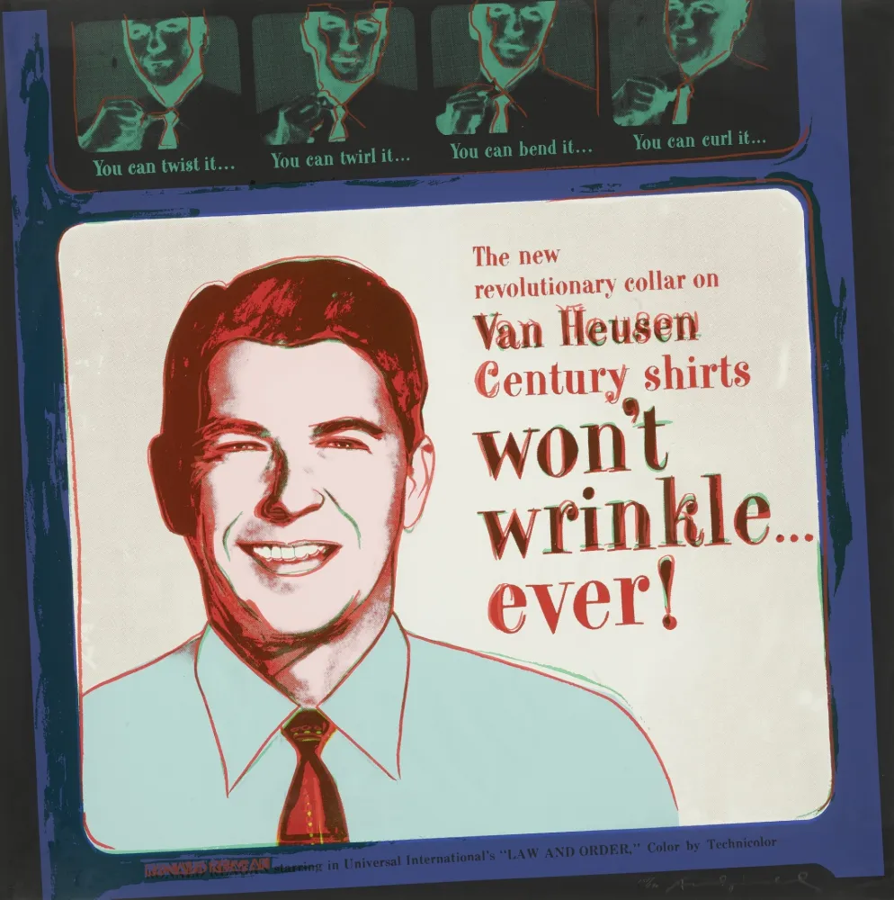 Serigrafía Warhol - Van Heusen (Ronald Regan)