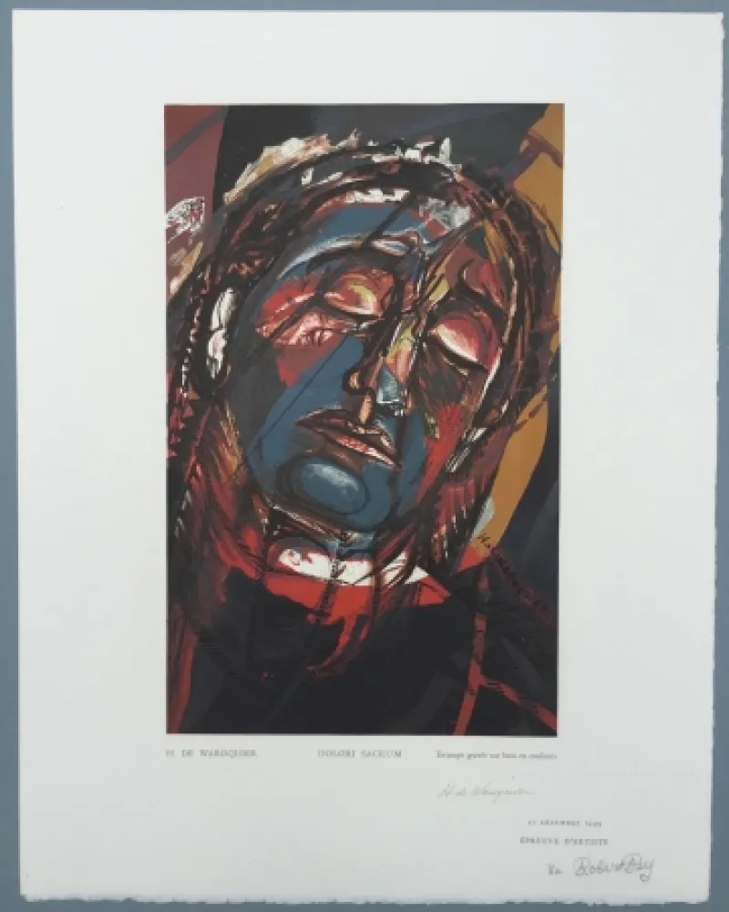 Grabado En Madera Waroquier - Dolori Sacrum