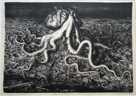 Litografía Weber - Die große Lähmung / The Great Paralysis