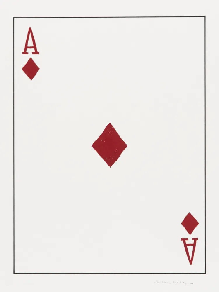 Litografía Wegman - Ace of Diamonds