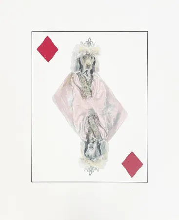 Litografía Wegman - Royal Flush (Diamonds)