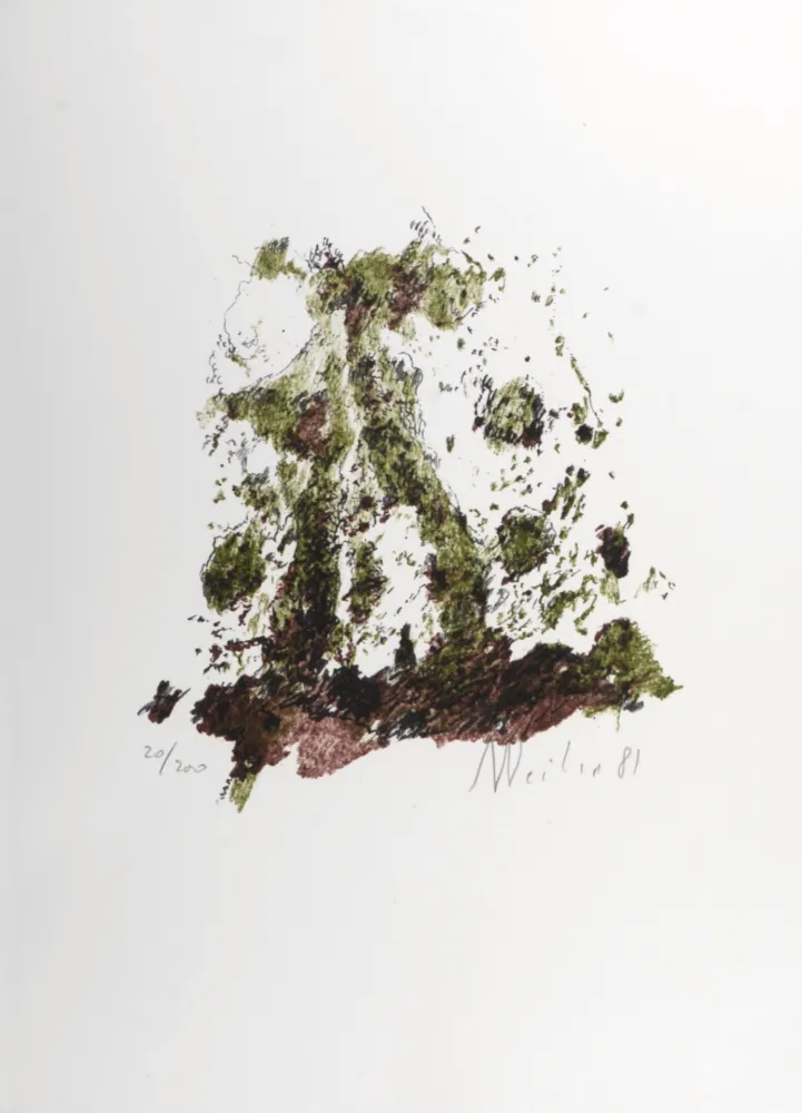 Litografía Weiler - Composition, 1987 - Hand-signed