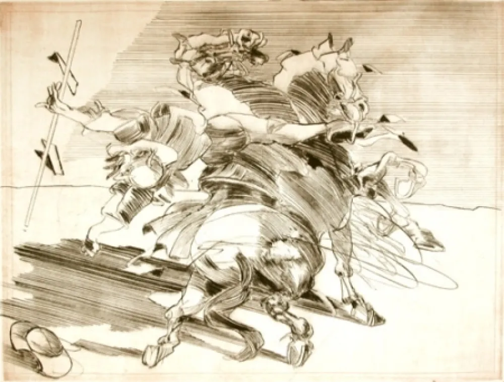 Grabado Weisbuch - LE CHEVALIER DE LA MANCHA