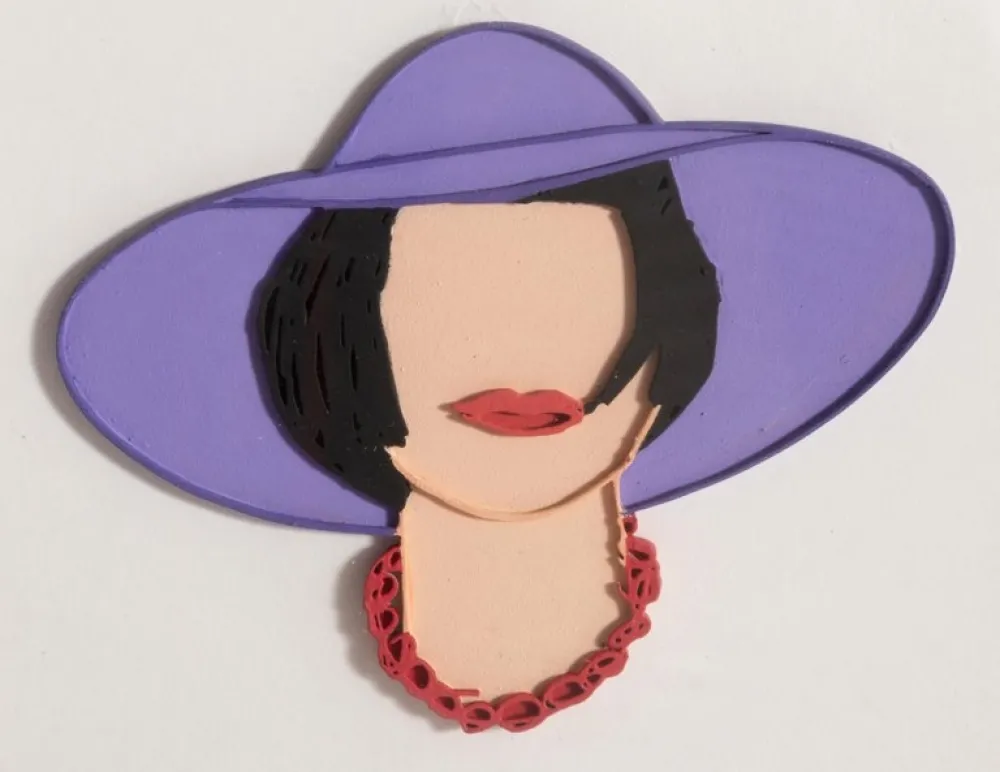 Múltiple Wesselmann - Monica with a Purple Hat (unique variation)
