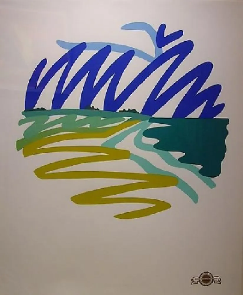 Serigrafía Wesselmann - Seascape(Round)