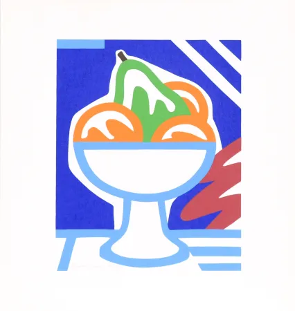 Serigrafía Wesselmann - Still Life with Pear and Oranges