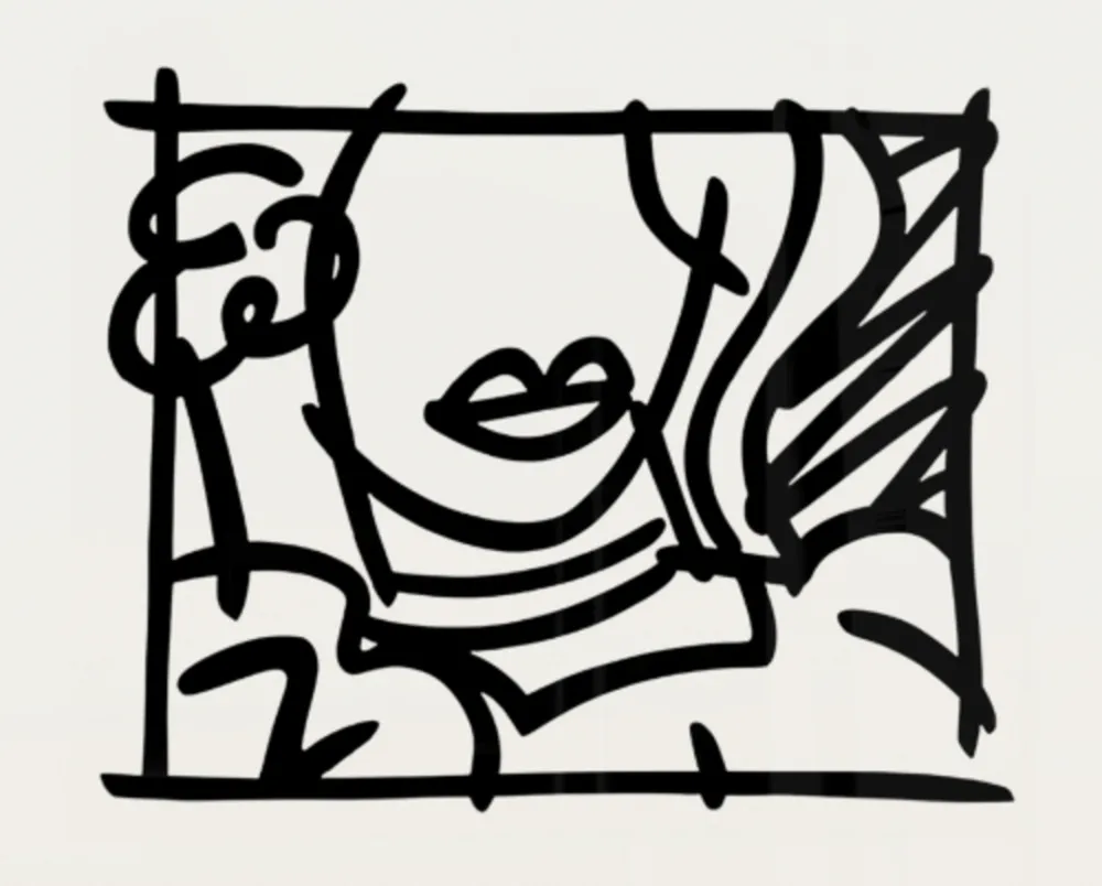 Serigrafía Wesselmann - Woman with Green Blouse