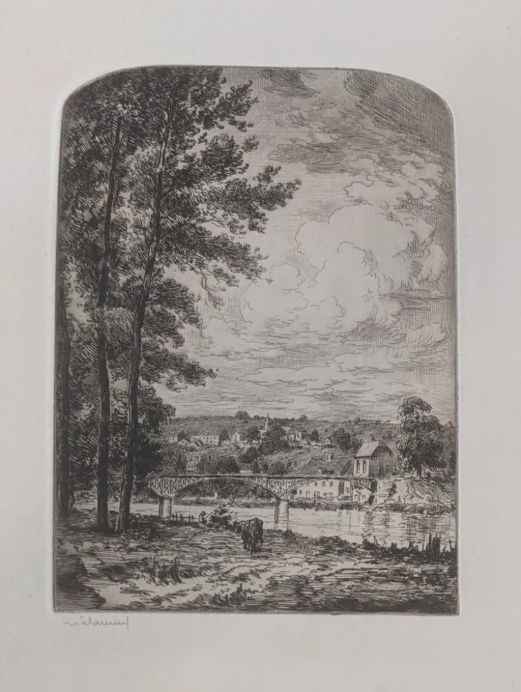 Grabado Willaume - Printemps en Normandie