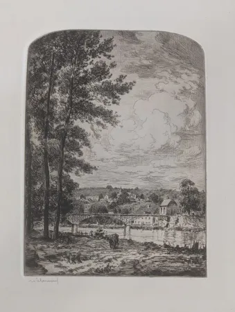 Grabado Willaume - Printemps en Normandie