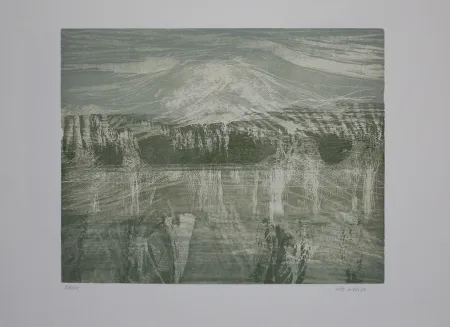 Grabado En Madera Wolf - Landschaft