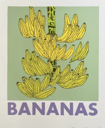 Serigrafía Wood - Bananas