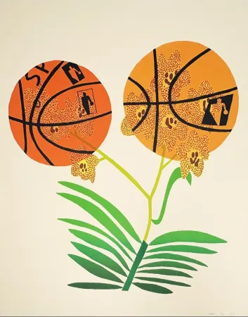 Litografía Wood - Double Basketball Orchid (State I)
