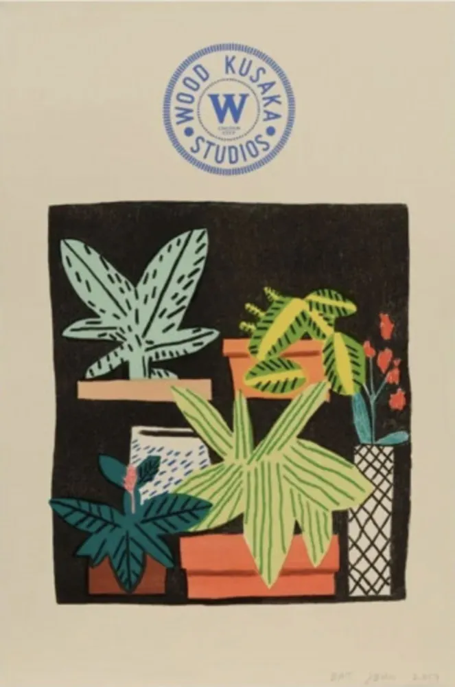 Litografía Wood - Notepad Doodle (state II)