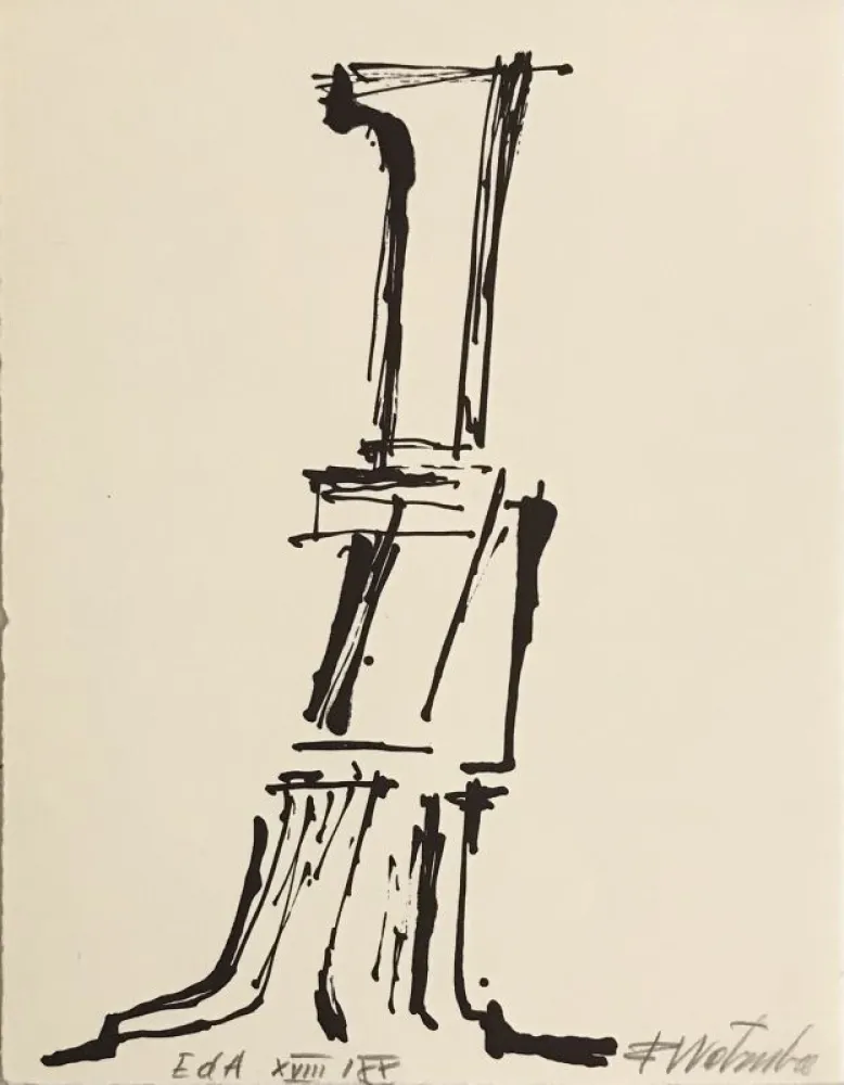 Litografía Wotruba - Hommage à Hans Arp