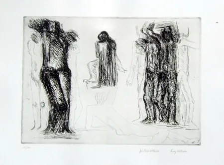 Grabado Wotruba - Omaggio a Michelangelo