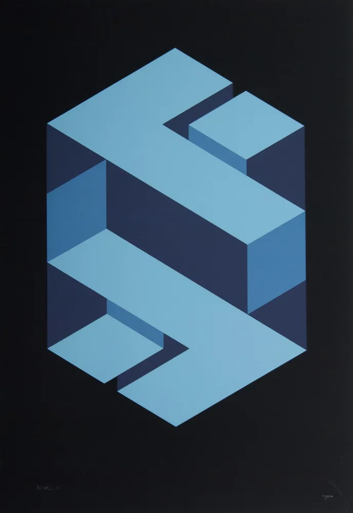 Serigrafía Yturralde - Figura imposible