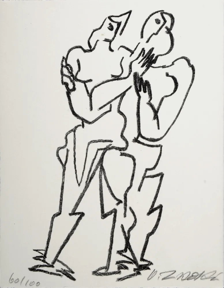 Litografía Zadkine - Figures, 1967 - Hand-signed!