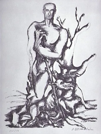 Litografía Zadkine - Le berger de Gerion
