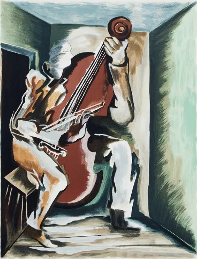 Litografía Zadkine - Le musicien