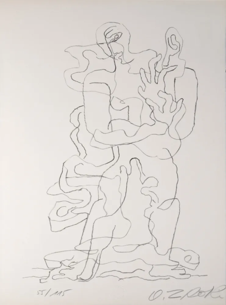 Litografía Zadkine - Prends, 1965 - Hand-signed