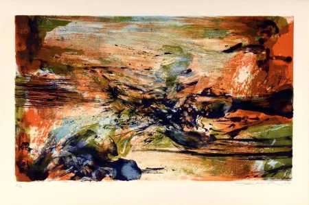 Litografía Zao - À la gloire de l'image et art poétique (To the Glory of the Image and Poetic Art)