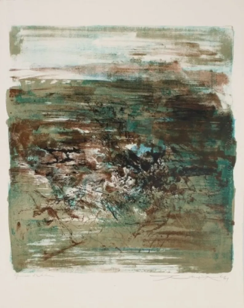 Litografía Zao - Composition 1961