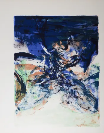 Litografía Zao - Composition - Homage to San Lazzaro, 1975