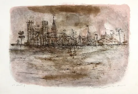 Litografía Zao - La Cathédrale 