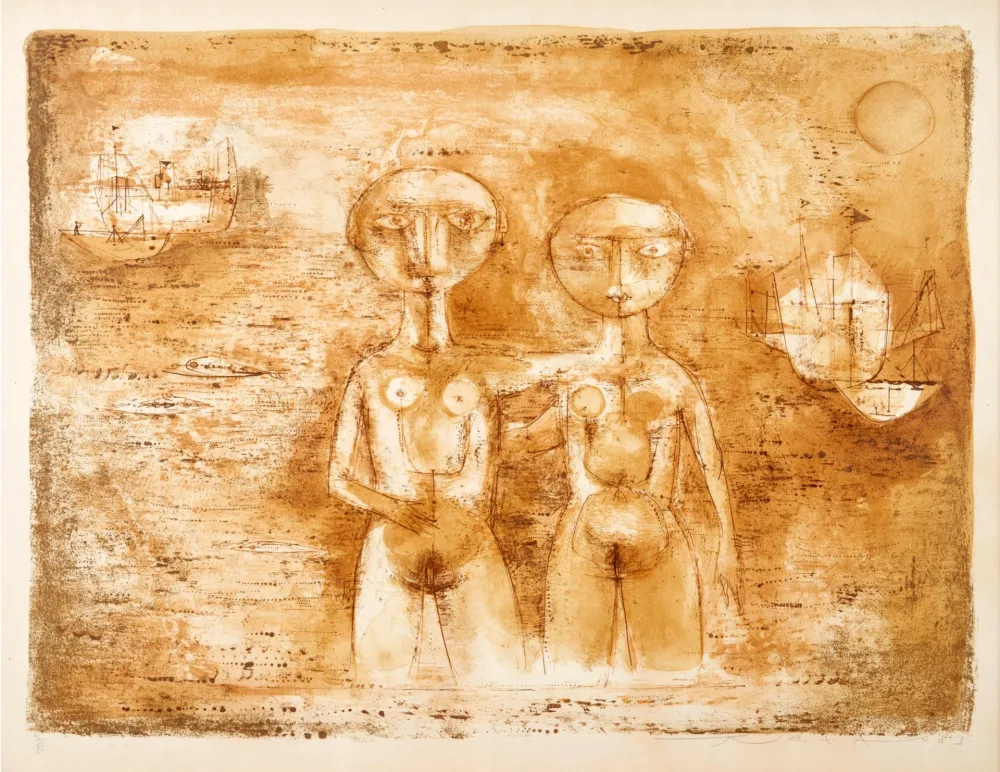 Litografía Zao - Les grandes baigneuses 