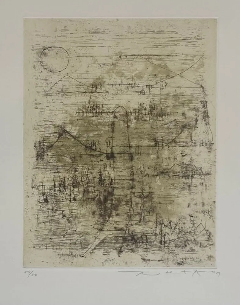 Aguafuerte Zao - L'Escalier 