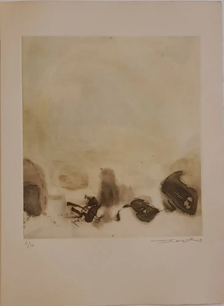 Aguafuerte Zao - L'étang 