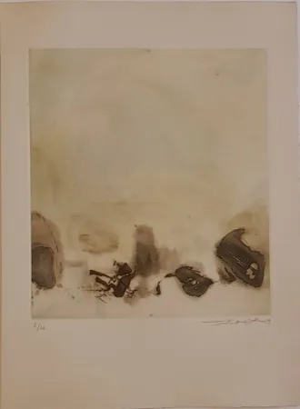 Aguafuerte Zao - L'étang 