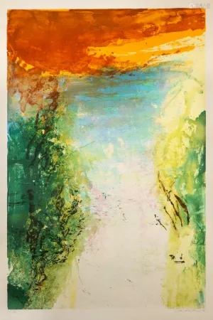 Litografía Zao - Mémoire de la liberté