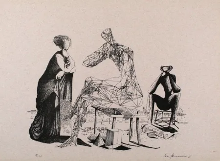 Litografía Zimmermann - Mittag