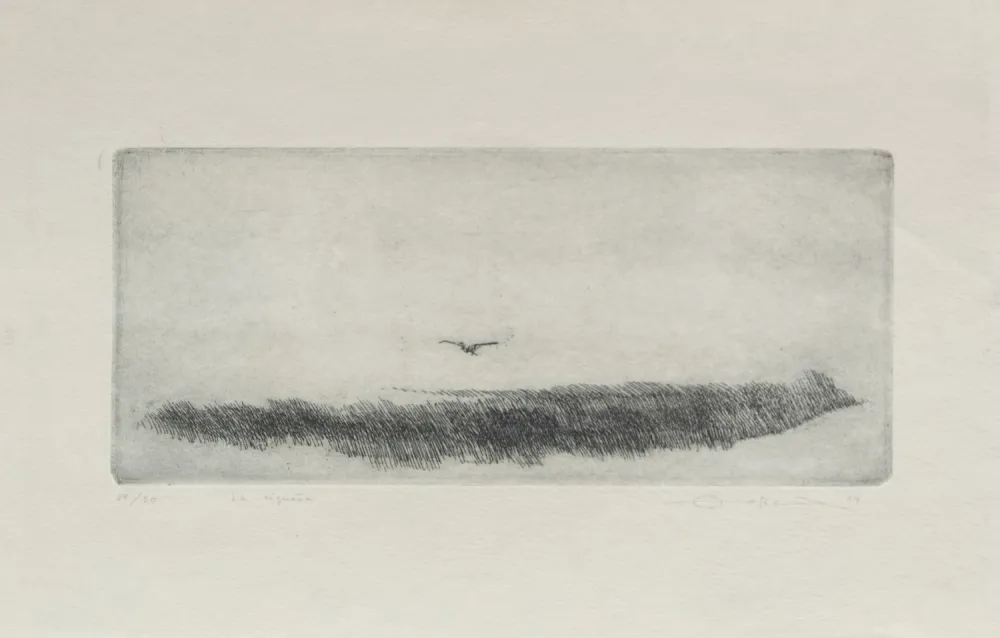 Grabado Zobel - La cigüeña