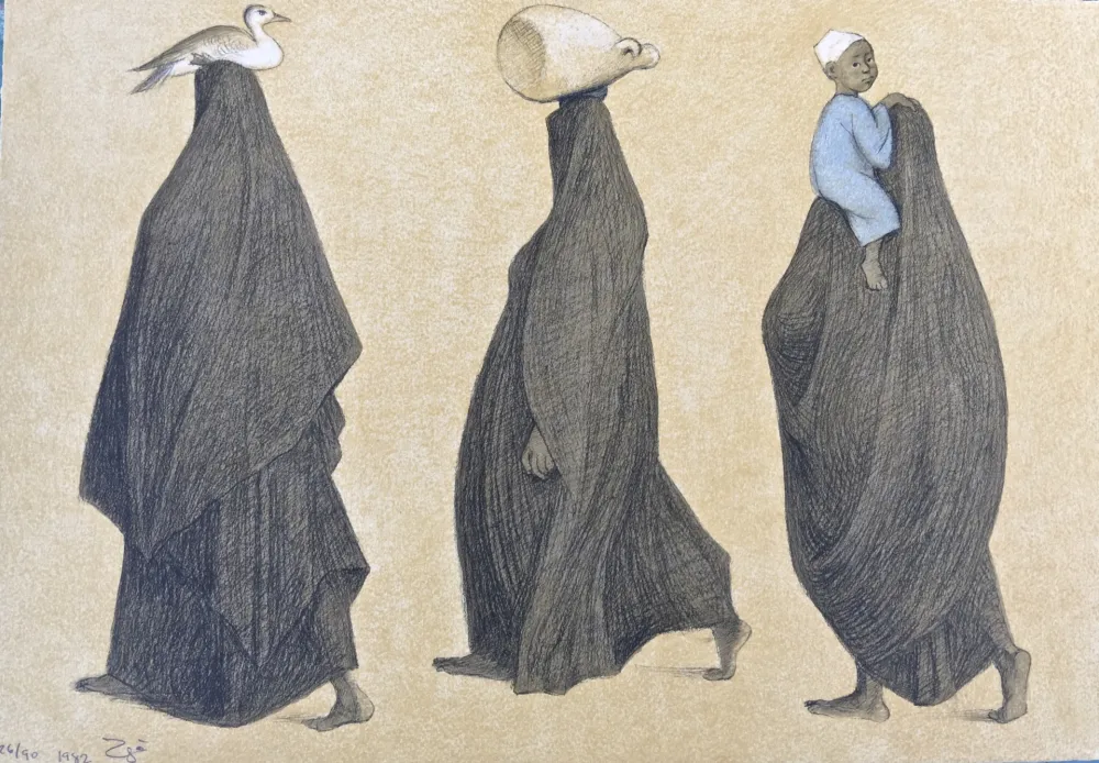 Litografía Zuniga - Impressions of Egipto (Egypt) plate 10