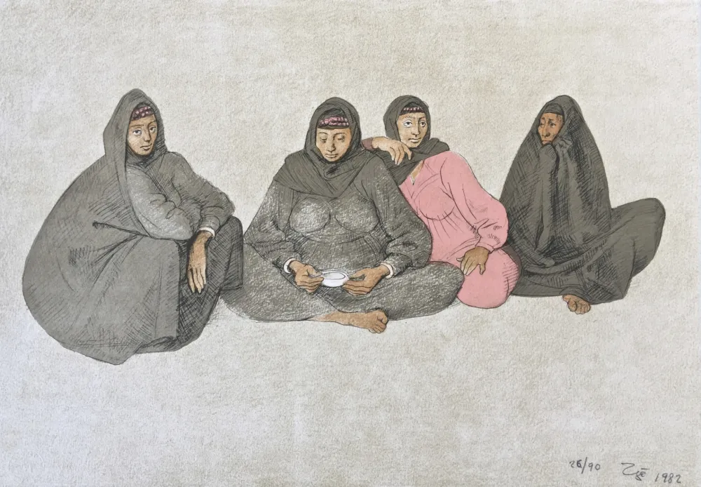 Litografía Zuniga - Impressions of Egipto (Egypt) plate 9