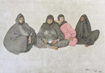 Litografía Zuniga - Impressions of Egipto (Egypt) plate 9