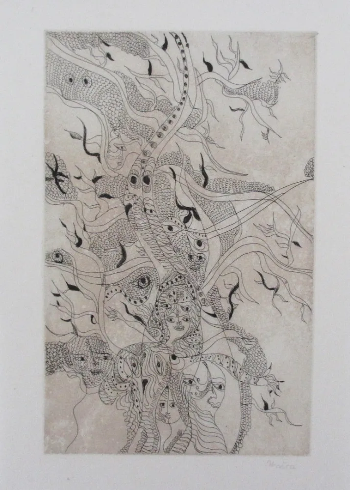 Aguafuerte Y Aguatinta Zurn - Oracles et spectacles Pl.6